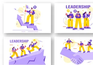 18 Business Leadership Illustration