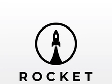 Creative and modern rocket logo,starship launch template.