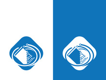 Digital book logo technology vector icon design