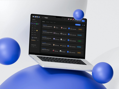 🚀 Worktide SaaS Admin Dashboard – Light & Dark Mode UI!