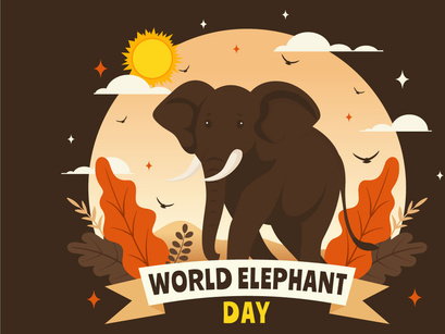 11 World Elephant Day Illustration