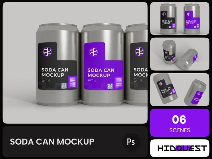 Soda Can Mockup