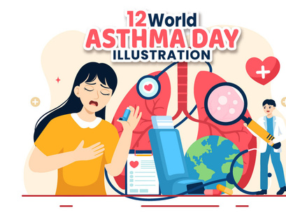 12 World Asthma Day Illustration