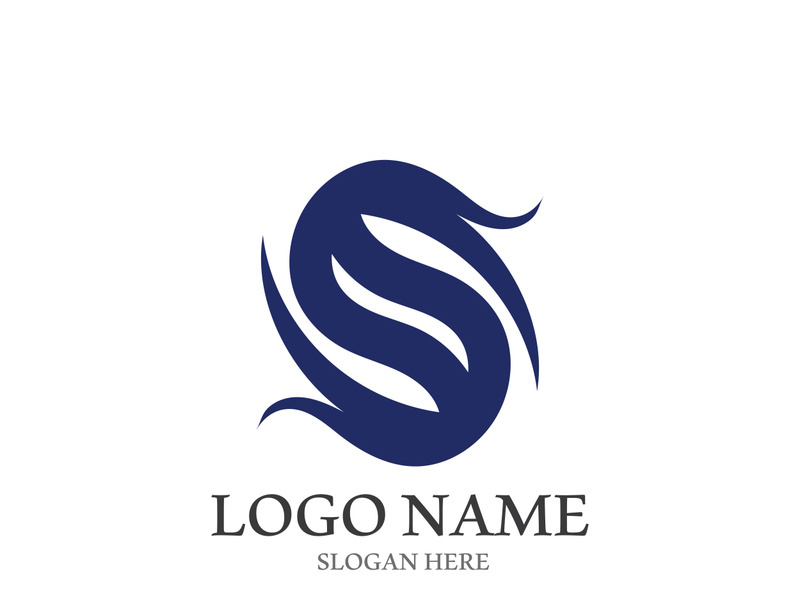 S letter creative icon logo design elegant vector illustration