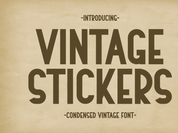 Vintage Stickers - Condensed Font preview picture