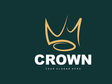 Crown Logo, King And Queen Icon Design