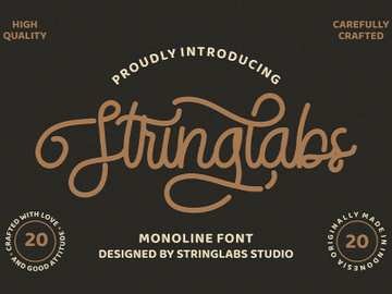 StringLabs - Monoline Retro Font preview picture