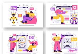 10 Artificial Intelligence Robot Programming Illustration