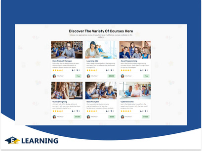 E-learning Online courses Website Template