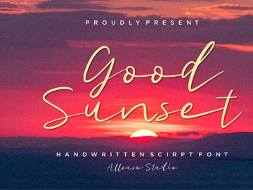 Good Sunset - Handwritten Script Font preview picture