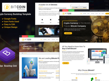 BitCoin-Responsive Website Template preview picture