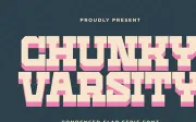 Chunky Varsity - Condensed Slab Serif Font