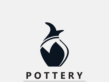 Pottery logo design handmade, creative traditional mug craft sign concept inspiration nature workshop preview picture