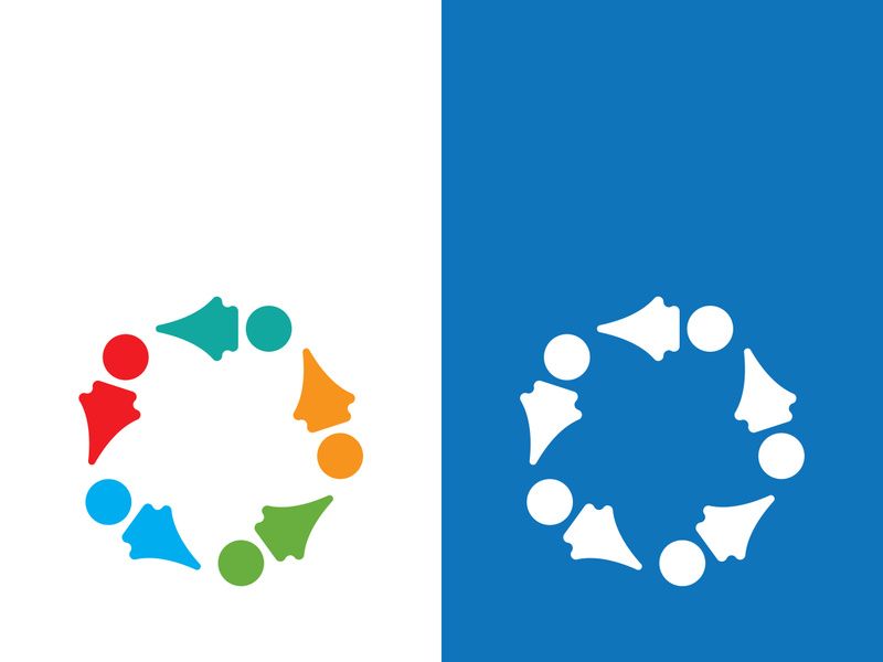 Community, network and social icon design template