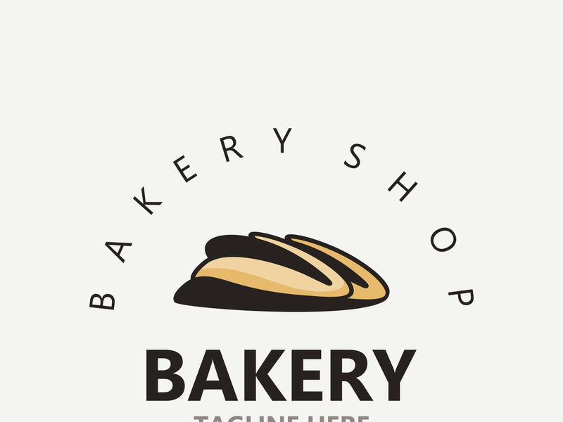 Bread Vintage style Logo Design Vector, label product Bake shop Homemade template