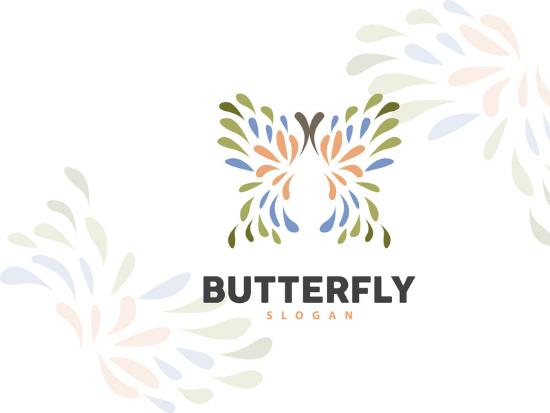 Butterfly Logo Design, Beautiful Flying Animal