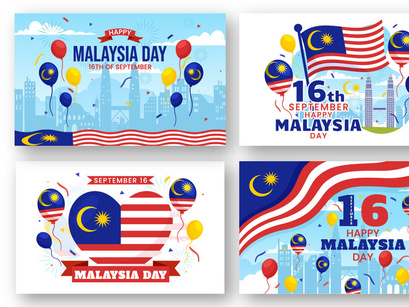 16 Happy Malaysia Day Illustration