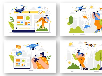 9 Aerial Drone Photography Illustration