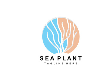 Seaweed Logo, Sea Plants Vector Design, Grocery And Nature Protection preview picture