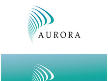 aurora logo design icon illustration vector template