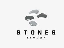 Stone Logo, Premium Elegant Design, Stone Balance Vector