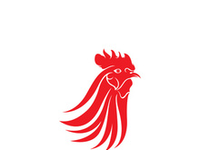 Rooster head logo template vector