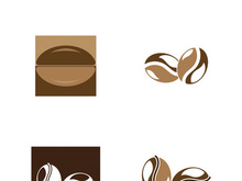 coffee bean icon vector illustration template