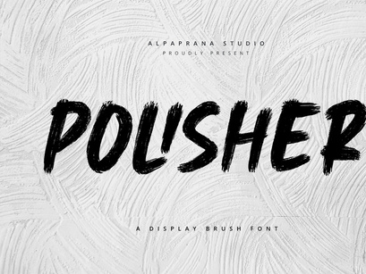 Polisher - Rough Brush Font