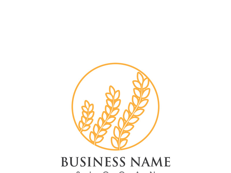 Agriculture wheat logo and symbol vector