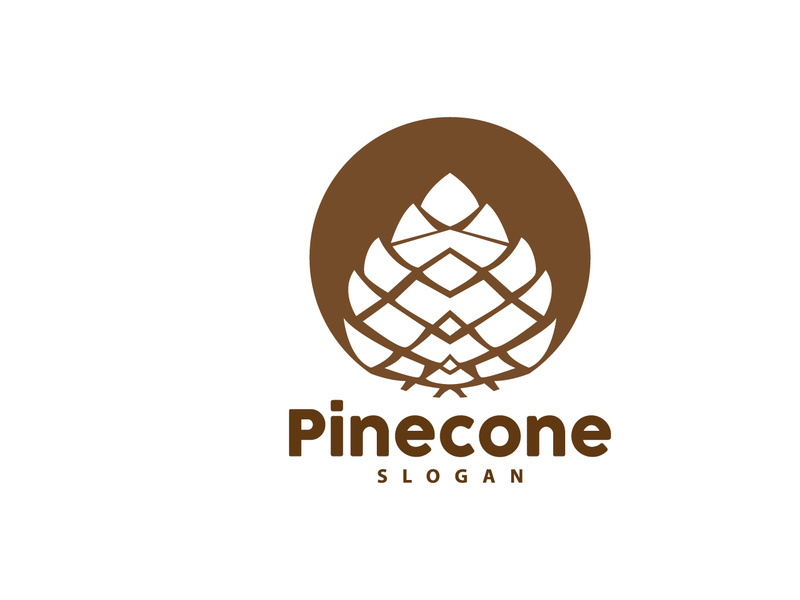 Pine Cone Logo, Elegant Luxury Pine Simple Design