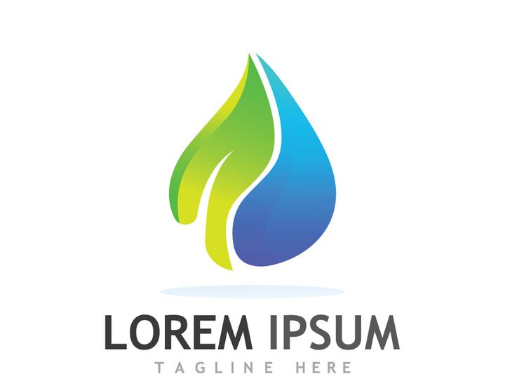 Colorful natural leaf logo design.