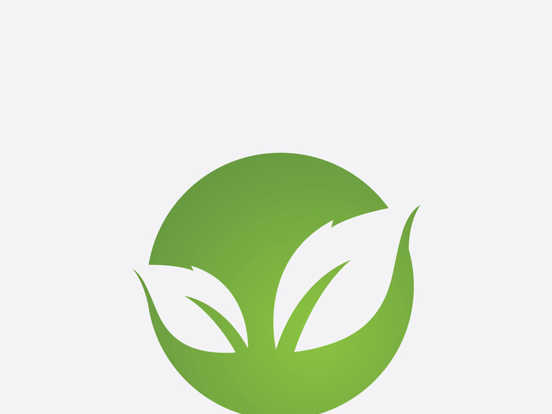 Green leaf ecological element vector icon logo