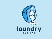 Laundry Logo, Cleaning Washing Vector