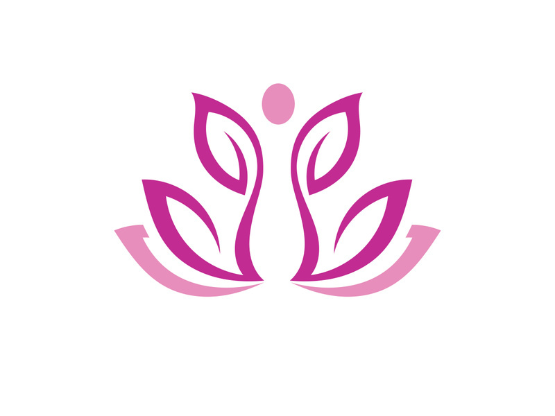 Lotus flower health meditation logo symbol