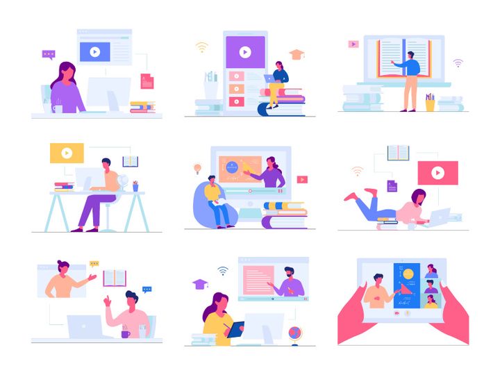 Online Education Illustration Vol 1