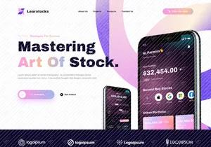 Learntocks - Landing Page Design