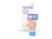 3D Business Vector Icon render with blender style