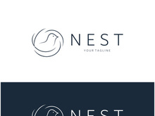bird nest logo icon illustration design template, for bird farm, bird business, bird house, bird conservation with modern minimalist vector concept