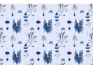 Abstract Trendy Exotic Jungle Plants Pattern
