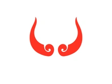 Devil horn red logo icon
