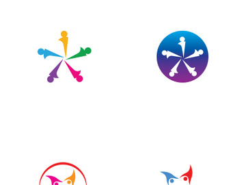 Community of people logo design with creative idea. preview picture