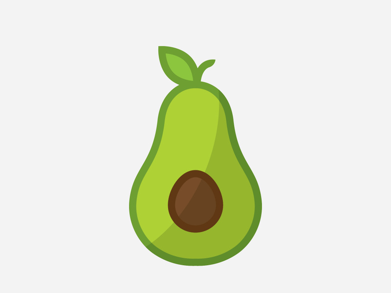 Avocado fruit logo template, healthy food symbols