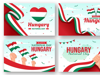 12 Happy Hungary National Day Illustration
