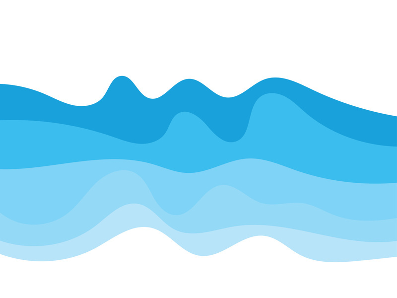 Abstract Water wave vector illustration design background