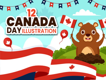 12 Happy Canada Day Illustration preview picture