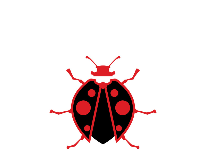 ladybird animal  vector logo symbol icon