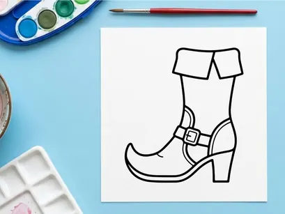 Einzelner Winterstiefel mit verstellbarem Riemen und Schnalle. Isoliertes Schuhdesign für den Außenbereich oder modischen Einsatz mit sicherem Verschluss.