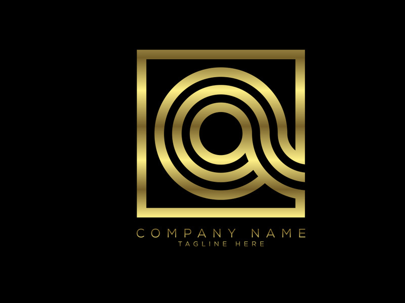 Luxury golden color line letter, Graphic Alphabet Symbol for Corporate Business Identity
