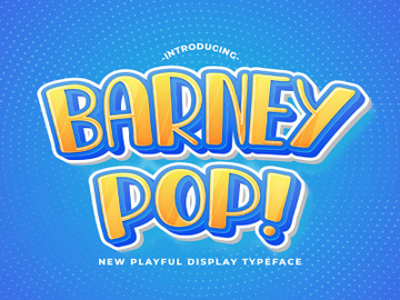 Barney Pop - Playful Display Font preview picture