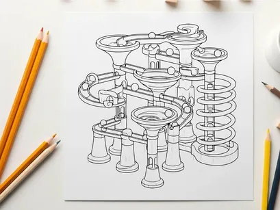 Vintage plumbing pipes system flat design vector illustration